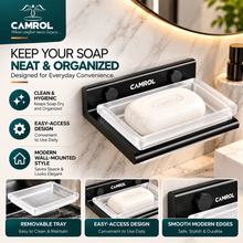 ALU SINGLE SOAP DISH BLACK