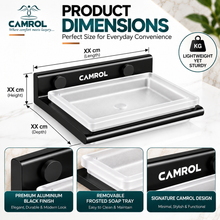 ALU SINGLE SOAP DISH BLACK