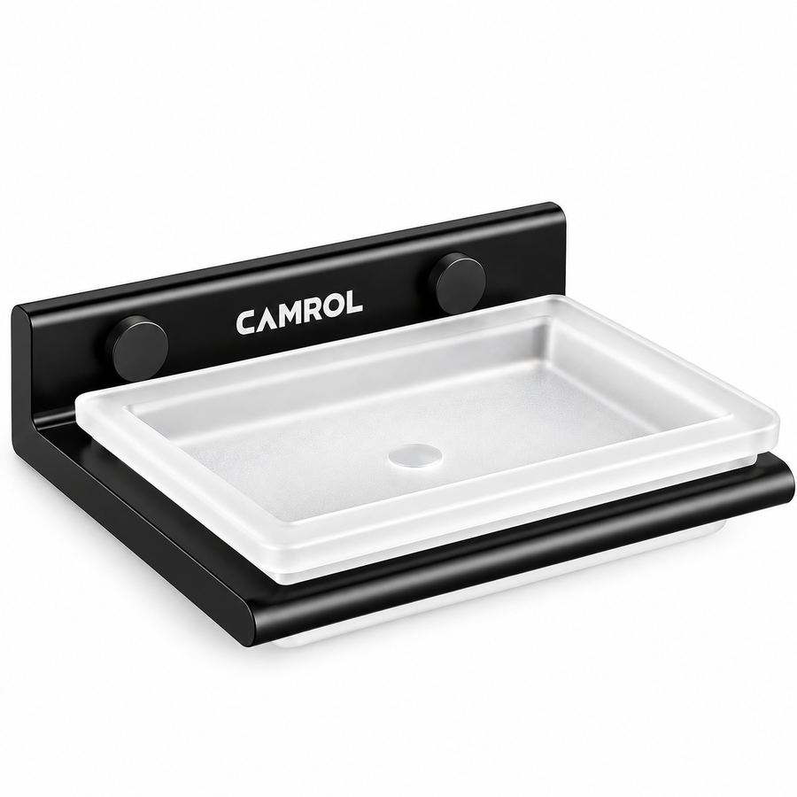 ALU SINGLE SOAP DISH BLACK