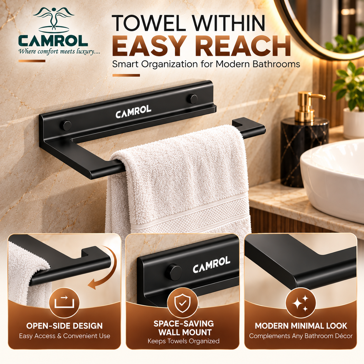 ALU TOWEL RING BLACK