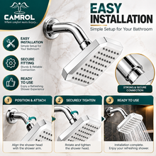 Camrol Shower ABS Overhead Chrome Shower