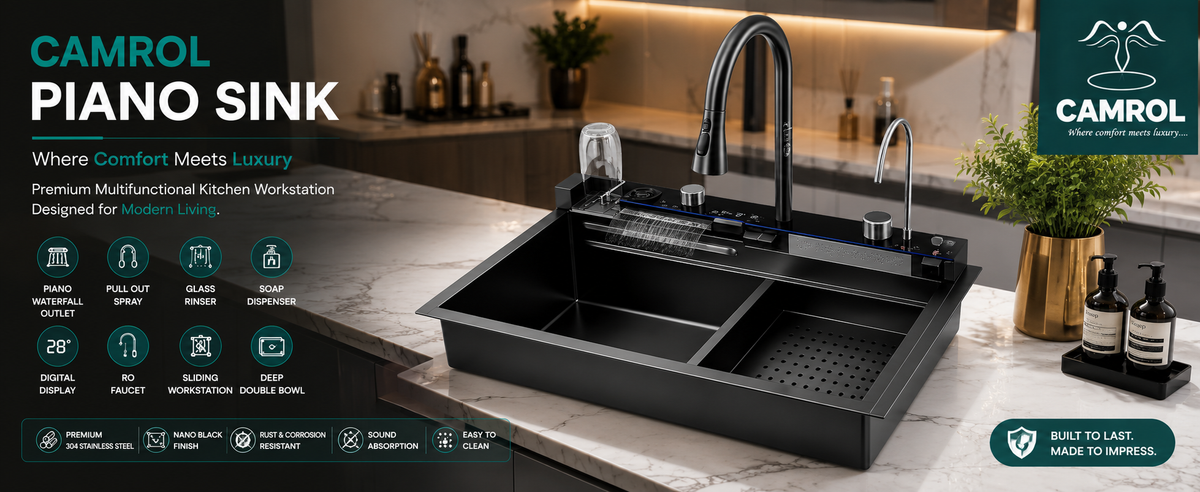 Camrol Piano waterfall sink