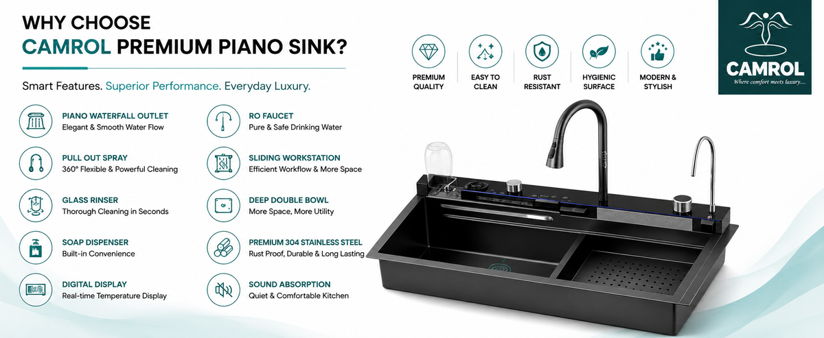Camrol Piano waterfall sink
