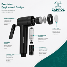 Camrol Jet Spray for Toilet |H/F ABS Health Faucet with 1 Meter Shower Hose Pipe & Wall Hook | Health Faucet Set for Bathroom | Black