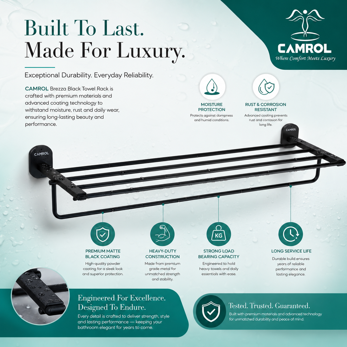 Camrol Towel rack breeze black