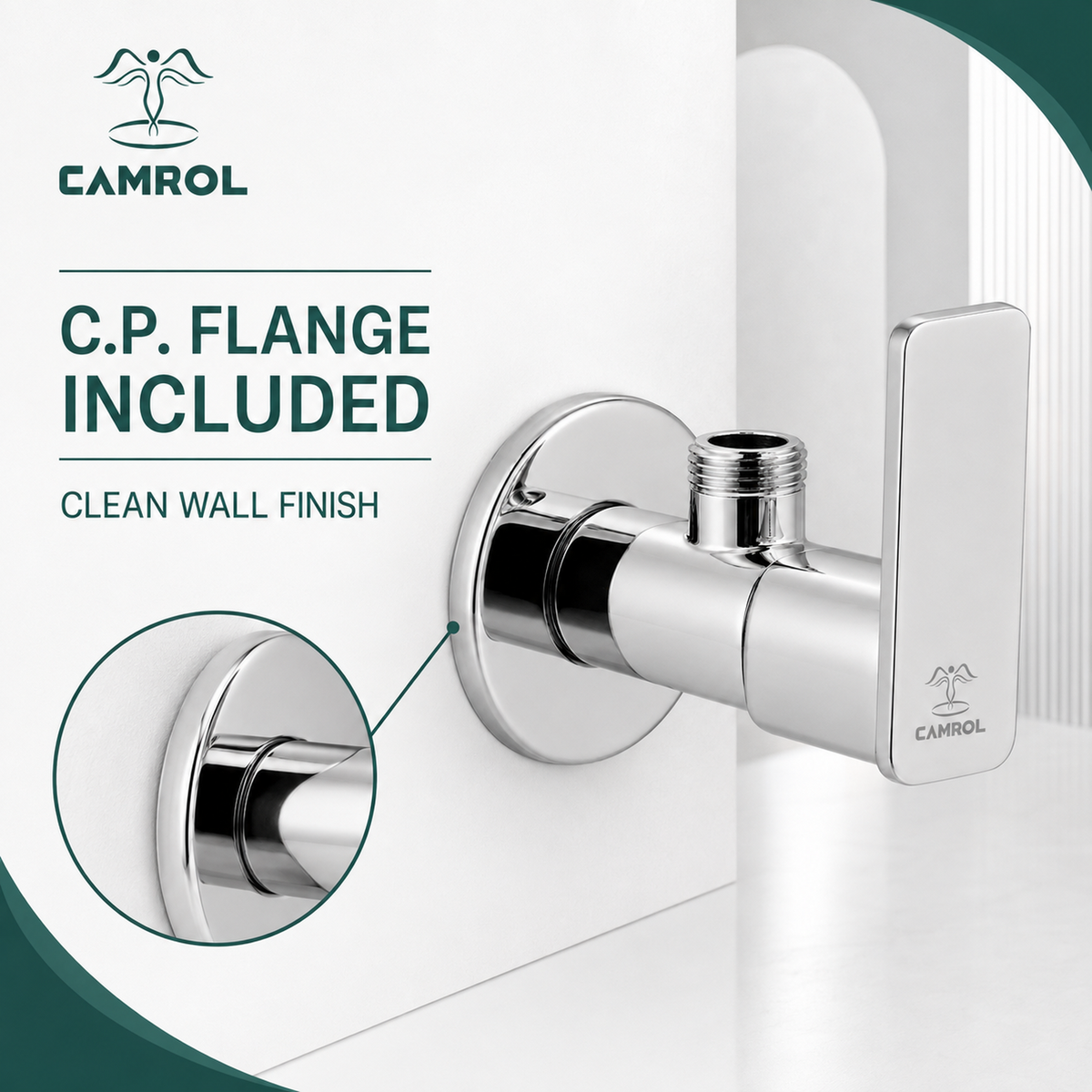 Camrol Rose Angle Valve With C.p Flange